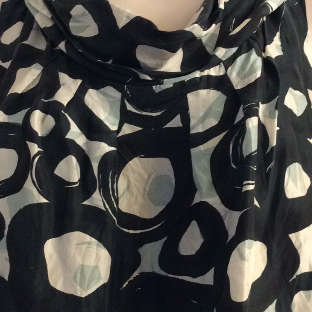 Donated Silk ny & co sheath dress circle pattern pockets - Picture 2 of 13